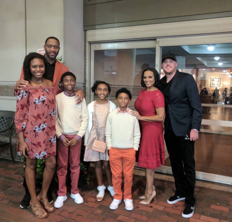 Brad Rogers with Tracy McGrady and their families