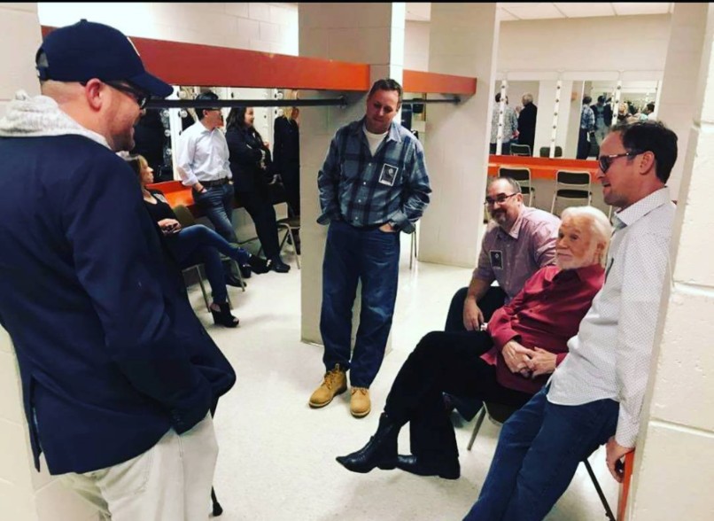 Brad Rogers backstage with Kenny Rogers